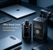 100ml Men's Woody Fougere Eau de Parfum Intense Spray, Long Lasting Bold Masculine Fragrance, Matte Black Textured Cylinder Perfume Bottle with Premi