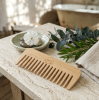 Handcrafted Bamboo Comb - All Natural Wooden Hair & Beard Detangler Styling Accessory for Men and Women, Promotes Healthy Hair Growth & Scalp Health,