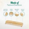 Handcrafted Bamboo Comb - All Natural Wooden Hair & Beard Detangler Styling Accessory for Men and Women, Promotes Healthy Hair Growth & Scalp Health,