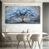 Blue Tree Landscape Canvas Wall Art, Modern Nature Inspired Wall Décor for Living Room, Bedroom, Office and Hotel, 20 x 40 Inch