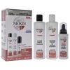 System 4 Kit by Nioxin for Unisex - 3 Pc 10.1oz Color Safe Cleanser Shampoo, 10.1 oz Color Safe Scalp Therapy Conditioner, 1Liter Color Safe Scalp an