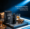 100ml Men's Woody Fougere Eau de Parfum Intense Spray, Long Lasting Bold Masculine Fragrance, Matte Black Textured Cylinder Perfume Bottle with Premi