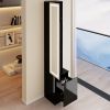 Length 11.8" x Width 15.7" x Height 63" LED Dressing Mirror Cabinet,Cosmetic Organizer Cabinet, Jewelry Cabinet, 3 colors, Adjustable Brightness, Ext