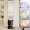 Length 11.8" x Width 15.7" x Height 63" LED Dressing Mirror Cabinet,Cosmetic Organizer Cabinet, Jewelry Cabinet, 3 colors, Adjustable Brightness, Ext