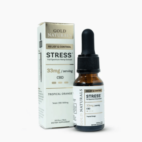 Stress Relief Tincture – Full-Spectrum Hemp Extract with CBD, CBN & CBG - Fast-Acting Natural Calm & Relaxation (Strength: Light, size: 15 ML)