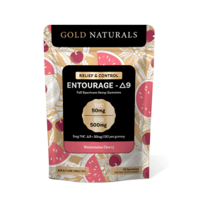 5 mg Entourage Δ9 Hemp Gummies – Utah Compliant, Full-Spectrum Calm & Relaxation (Flavor: Watermelon Cherry, size: 10 PACK)